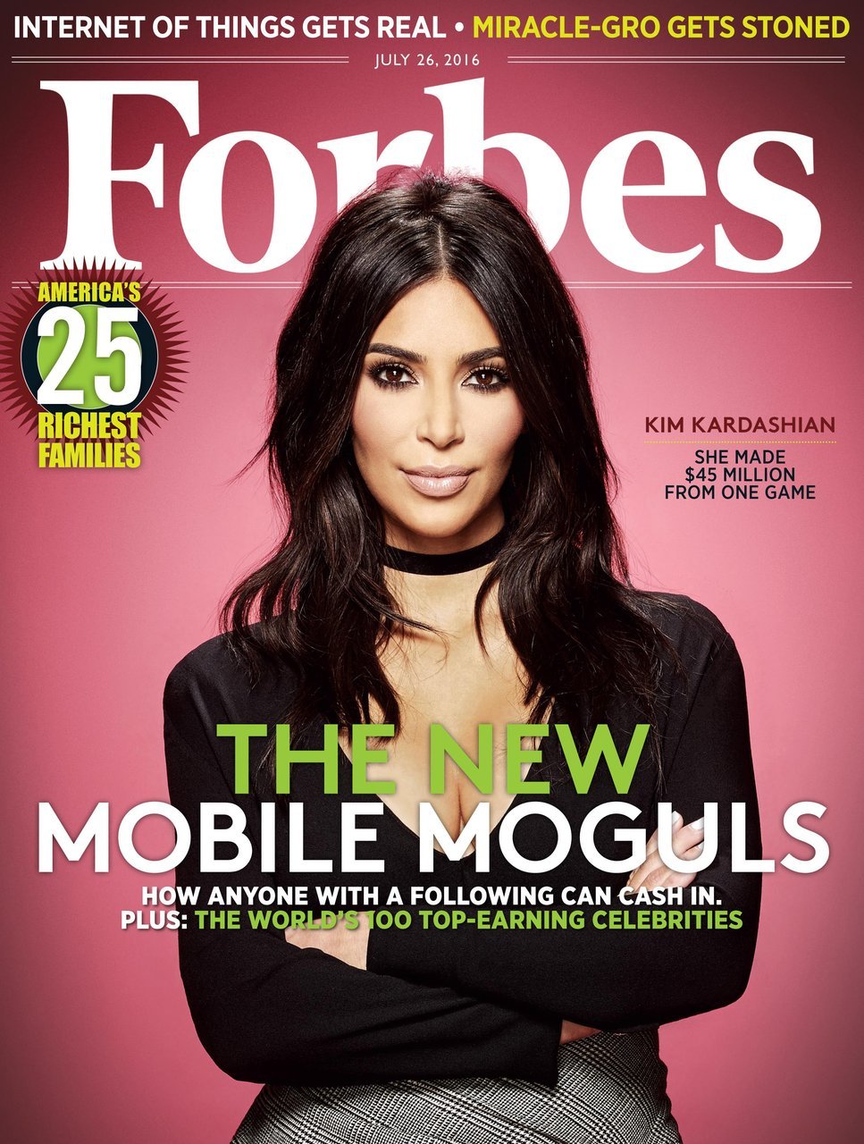 Kim Kardashian on the cover of Forbes wearing Sophie Theallet